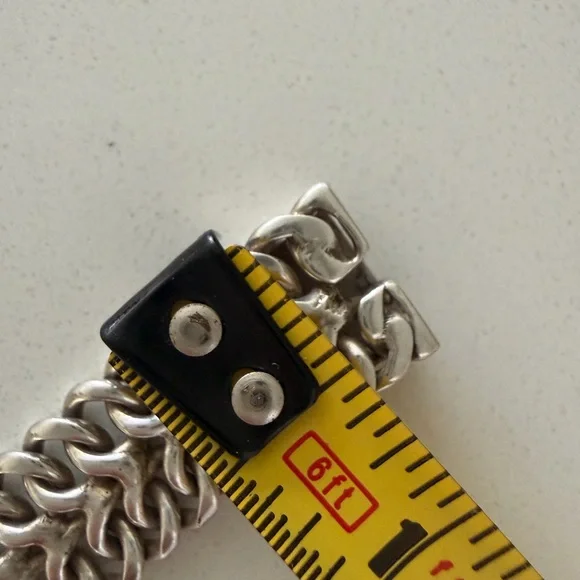 Stunning Taxco 925 IC-25 Silver Herringbone Chain Bracelet. - Picture 4 of 4